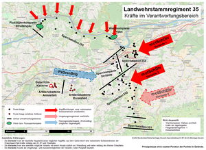 (Skizze: Bundesheer, Halbartschlager, Keusch; Openstreetmap C BY-SA 2.0; Montage: Keusch)