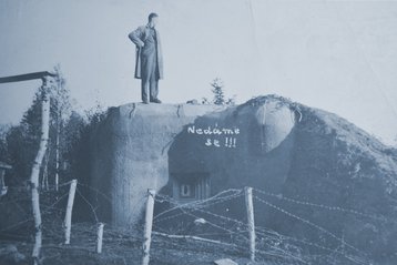 Ein leichter Bunker des Tschechoslowakischen Walls nach der Annexion des Sudetenlandes. (Foto: Militärmuseum Prag)